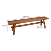 The Home Collective Sadie Pine Wood Dining Bench
