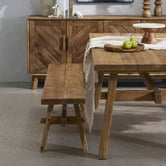The Home Collective Sadie Pine Wood Dining Bench