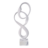 The Home Collective Abstract Ribbon Aluminium &amp; Marble Sculpture