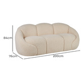 The Home Collective Acacius 3 Seater Upholstered Sofa