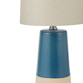 The Home Collective 49cm Blue &amp; Natural Nash Ceramic Table Lamps
