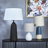 The Home Collective Blue &amp; Natural Nash Ceramic Table Lamps