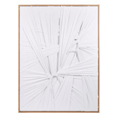 The Home Collective White Fabric Weave Framed 3D Wall Art
