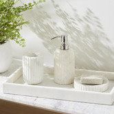 The Home Collective White Issey Marble Soap Dish