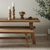 The Home Collective Sadie Pine Wood Dining Bench