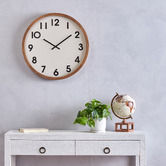 The Home Collective 61cm Leonard Pine Wood Wall Clock