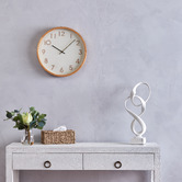 The Home Collective 42cm Leonard Pine Wood Wall Clock