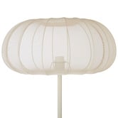 The Home Collective Atlas Beige Iron &amp; Terylene Gauze Floor Lamp