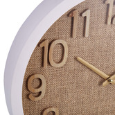 The Home Collective 40cm Weston Linen Wall Clock