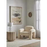 The Home Collective 40cm Weston Linen Wall Clock