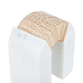 The Home Collective Archy Marble &amp; Rattan Bookend