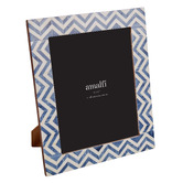 The Home Collective White &amp; Blue Karsa Resin Photo Frame