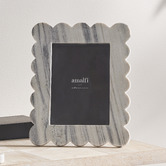 The Home Collective Smoky White Arlet Marble Photo Frame