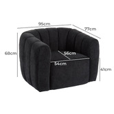The Home Collective Voros Upholstered Swivel Armchair