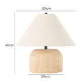 The Home Collective Fuller Rubber Wood Table Lamp