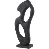 The Home Collective 45cm Abstract Paulownia Wood Sculpture