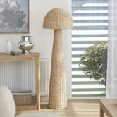 The Home Collective 155cm Fitch Rattan Floor Lamp