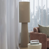 The Home Collective Castine Boucle Floor Lamp with Floor Switch