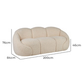 The Home Collective Acacius 3 Seater Upholstered Sofa