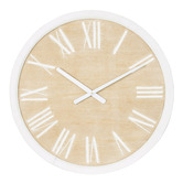 The Home Collective 62cm Teddy Fir Wood Wall Clock
