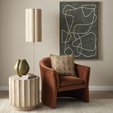 The Home Collective Bessemer Iron &amp; Linen Floor Lamp