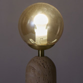 The Home Collective Wayne Travertine &amp; Glass Table Lamp