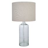 The Home Collective Machias Glass &amp; Linen Table Lamp