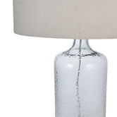 The Home Collective Machias Glass &amp; Linen Table Lamp