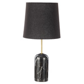 The Home Collective Malcolm Marble &amp; Linen Table Lamp