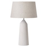 The Home Collective Coney Rubberwood &amp; Linen Table Lamp