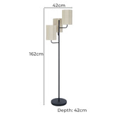 The Home Collective Oakland Iron &amp; Linen Floor Lamp
