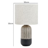 The Home Collective Altus Ceramic &amp; Linen Table Lamp