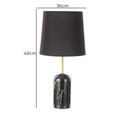 The Home Collective Malcolm Marble &amp; Linen Table Lamp