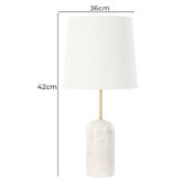 The Home Collective Malcolm Resin &amp; Linen Table Lamp