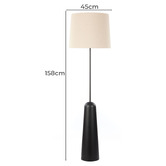 The Home Collective Virginia Resin &amp; Linen Floor Lamp
