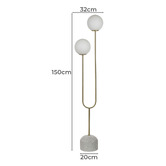 The Home Collective Braus Terrazzo &amp; Glass Floor Lamp
