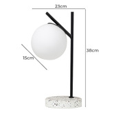 The Home Collective Raleigh Terrazzo &amp; Glass Table Lamp