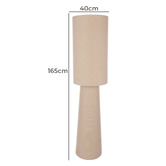 The Home Collective Castine Boucle Floor Lamp with Floor Switch
