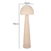 The Home Collective 155cm Fitch Rattan Floor Lamp