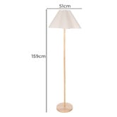 The Home Collective 159cm Hughes Pine Wood Floor Lamp