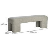 The Home Collective Alto Boucle Ottoman Bench