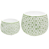 Brunnings 2 Piece Mayon Ceramic Planter Set