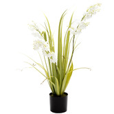 Brunnings 80cm Potted Faux Bellflower Grass