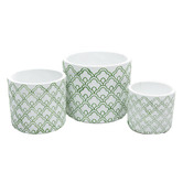 Brunnings 3 Piece Arco Plant Pot Set