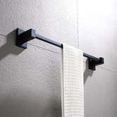 Expert Homewares Black 600mm Stainless Steel Single Towel Rail