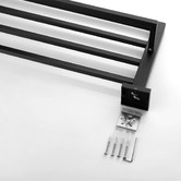 Expert Homewares Nero 600mm Black Bathroom Storage Rail