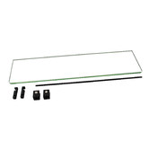 Expert Homewares Black Glass Storage Shelf