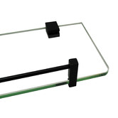 Expert Homewares Black Glass Storage Shelf