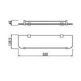 Expert Homewares Ottimo Matte Black Glass Shower Shelf