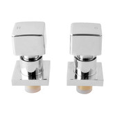 Expert Homewares 2 Piece Cube Chrome Ottimo Shower Wall Top Assemblies